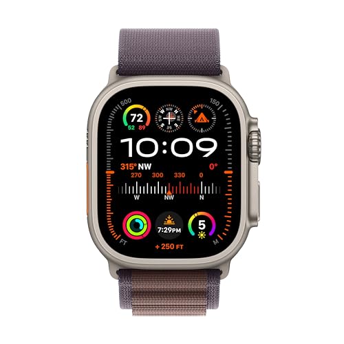 Apple Watch Ultra 2 [GPS + Cellular 49mm] Smartwatch with Rugged Titanium Case & Indigo Alpine Loop Medium. Fitness Tracker, Precision GPS, Action Button, Extra-Long Battery Life, Carbon Neutral - Buy in Cyprus