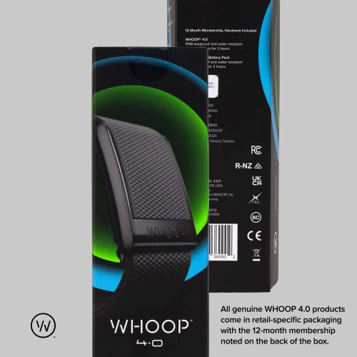 WHOOP 4.0 with 12 Month Subscription – Wearable Health, Fitness & Activity  Tracker – Continuous Monitoring, Performance Optimization, Heart Rate  Tracking – Improve Sleep, Strain, Recovery, Wellness 