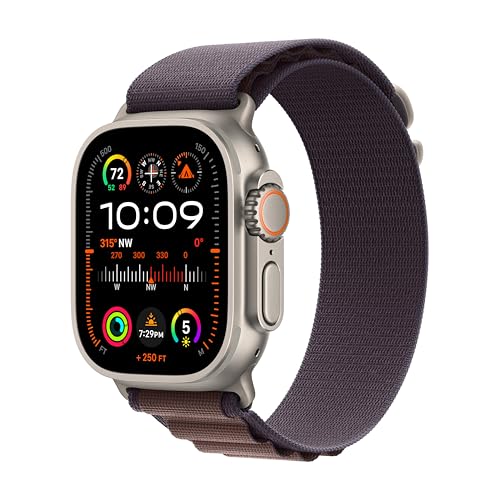 Apple Watch Ultra 2 [GPS + Cellular 49mm] Smartwatch with Rugged Titanium Case & Indigo Alpine Loop Medium. Fitness Tracker, Precision GPS, Action Button, Extra-Long Battery Life, Carbon Neutral - Buy in Cyprus